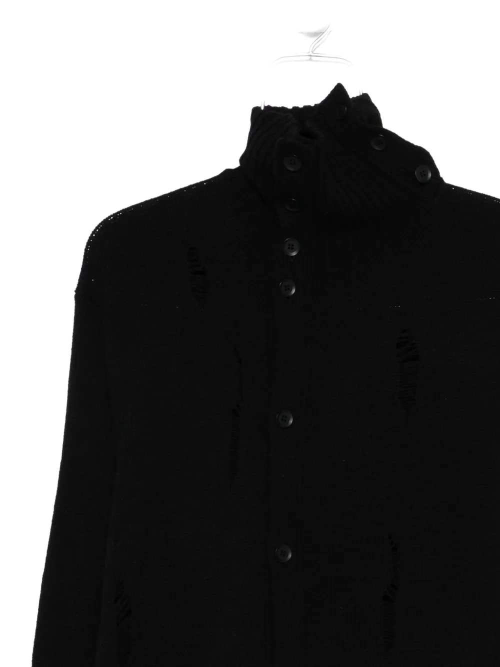 Yohji Yamamoto Vest met gerafeld effect Zwart