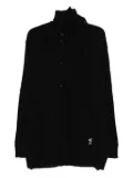 Yohji Yamamoto distressed-effect wool cardigan - Black