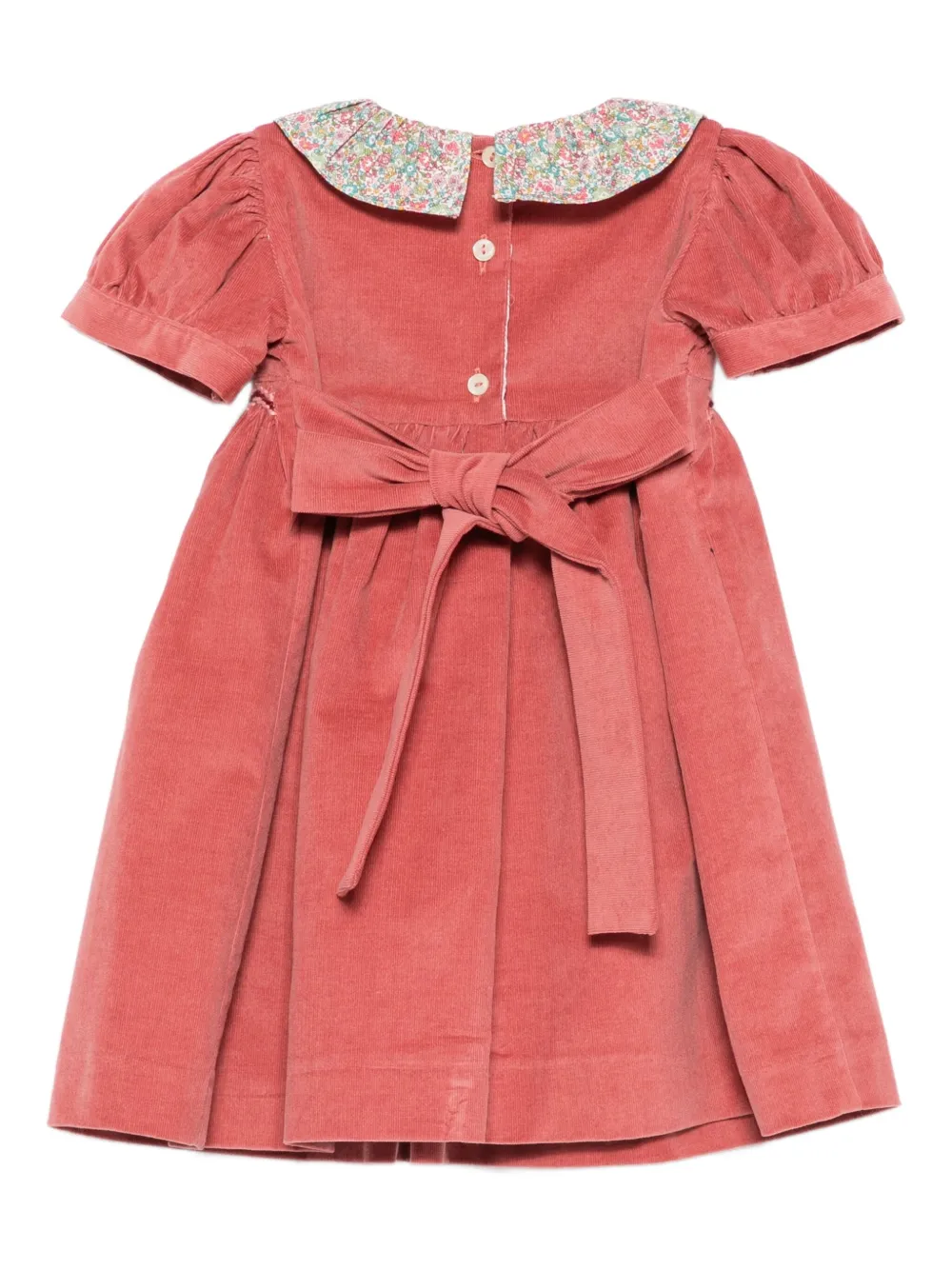 Mariella Ferrari floral-collar corduroy dress - Rood