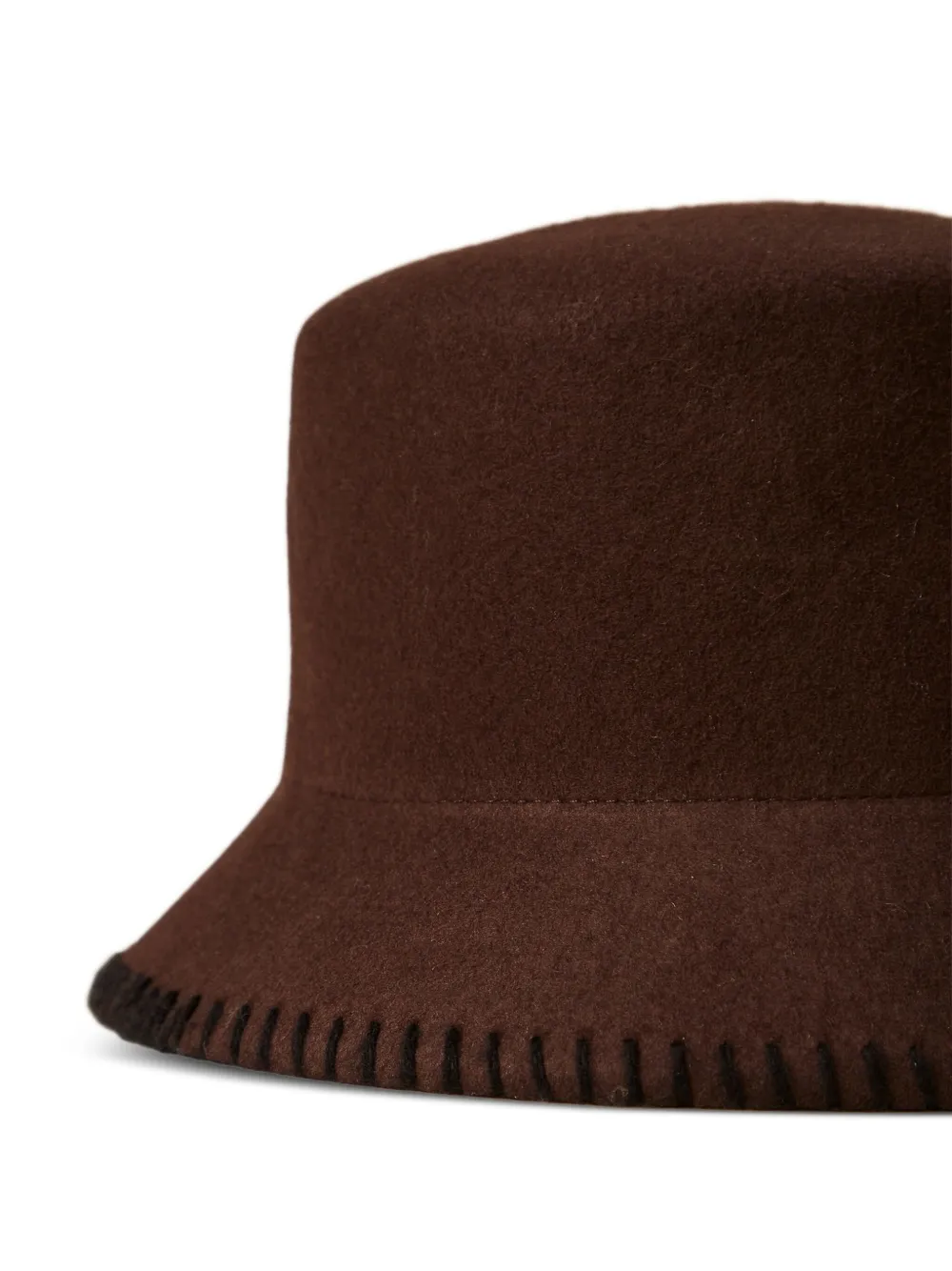 TWINSET Vissershoed met gestikte rand - Bruin