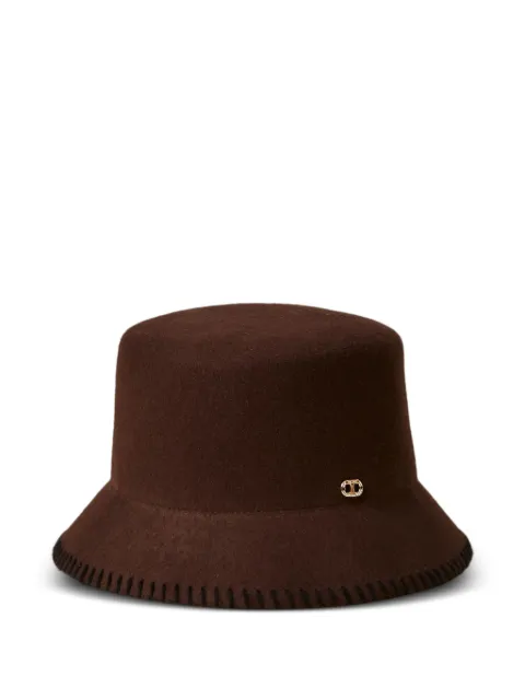TWINSET stitched-brim bucket hat