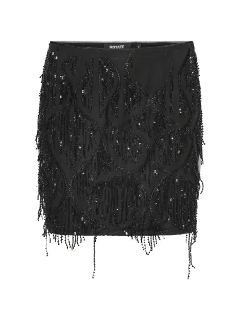 ROTATE BIRGER CHRISTENSEN sequin-embellished fringe skirt