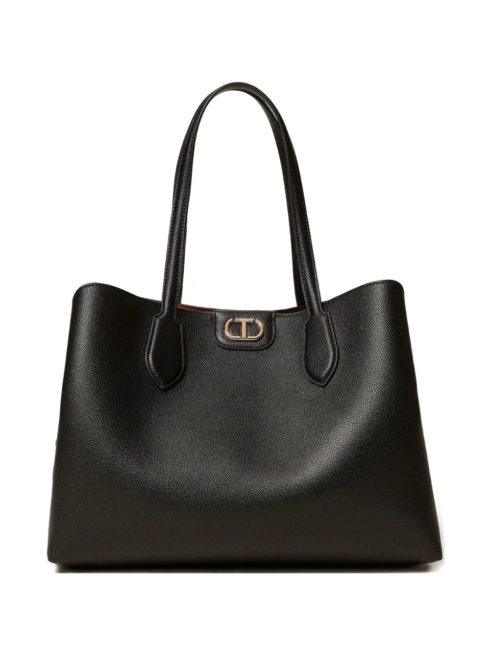 Twinset Zip-fastening Double-handle Tote Bag In Black