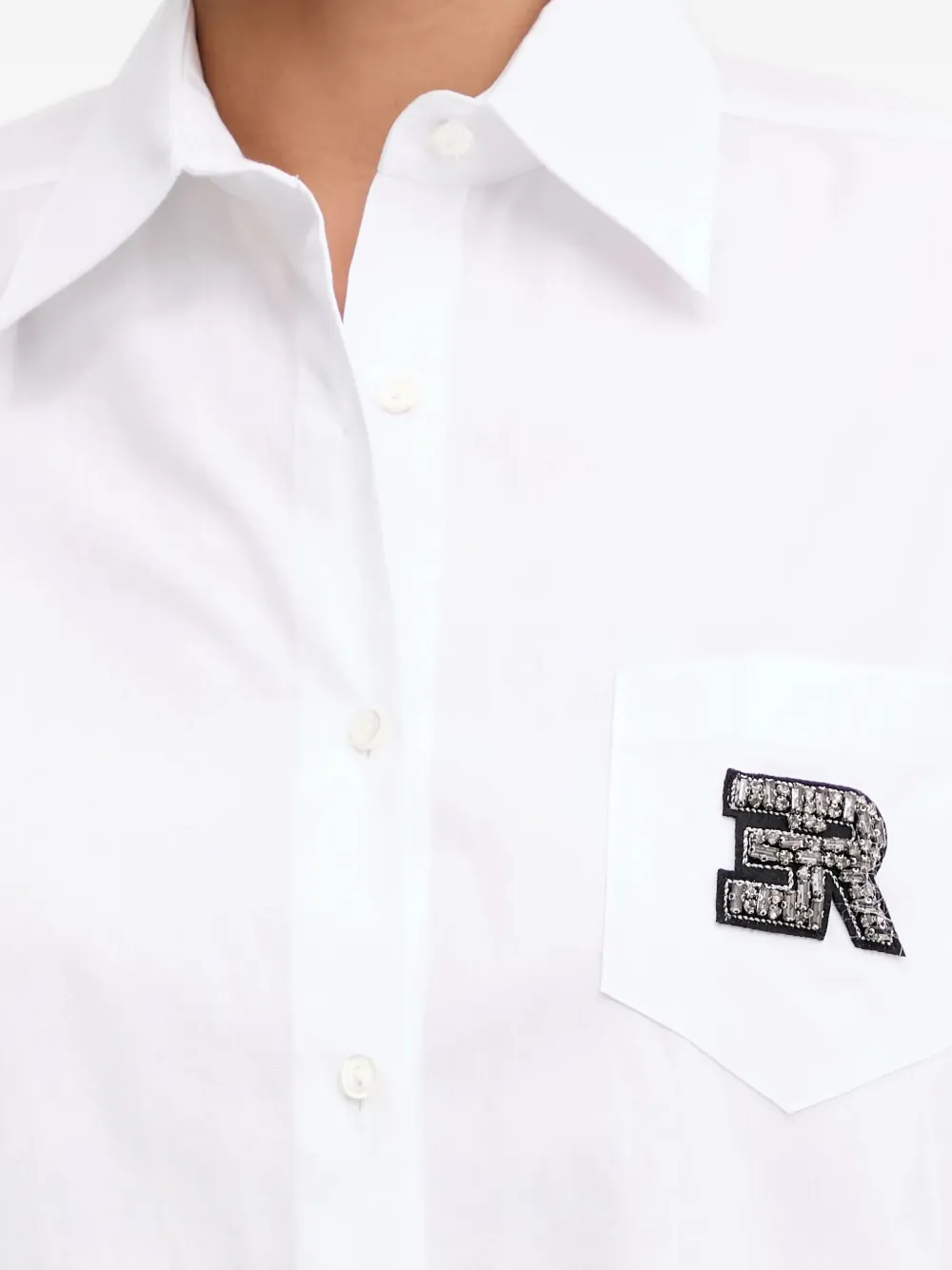 Ermanno Scervino Logo-detail Long-sleeve Shirt In White