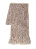 TWINSET tassel-fringed knitted scarf - Neutrals