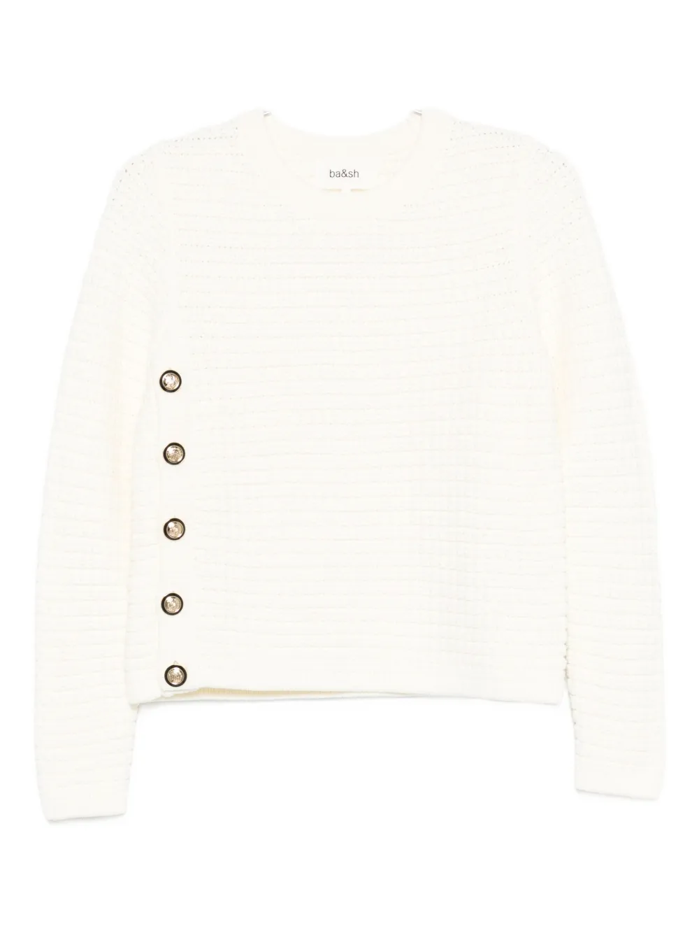 Ba&sh Gael Button-embellished Sweater In Neutral