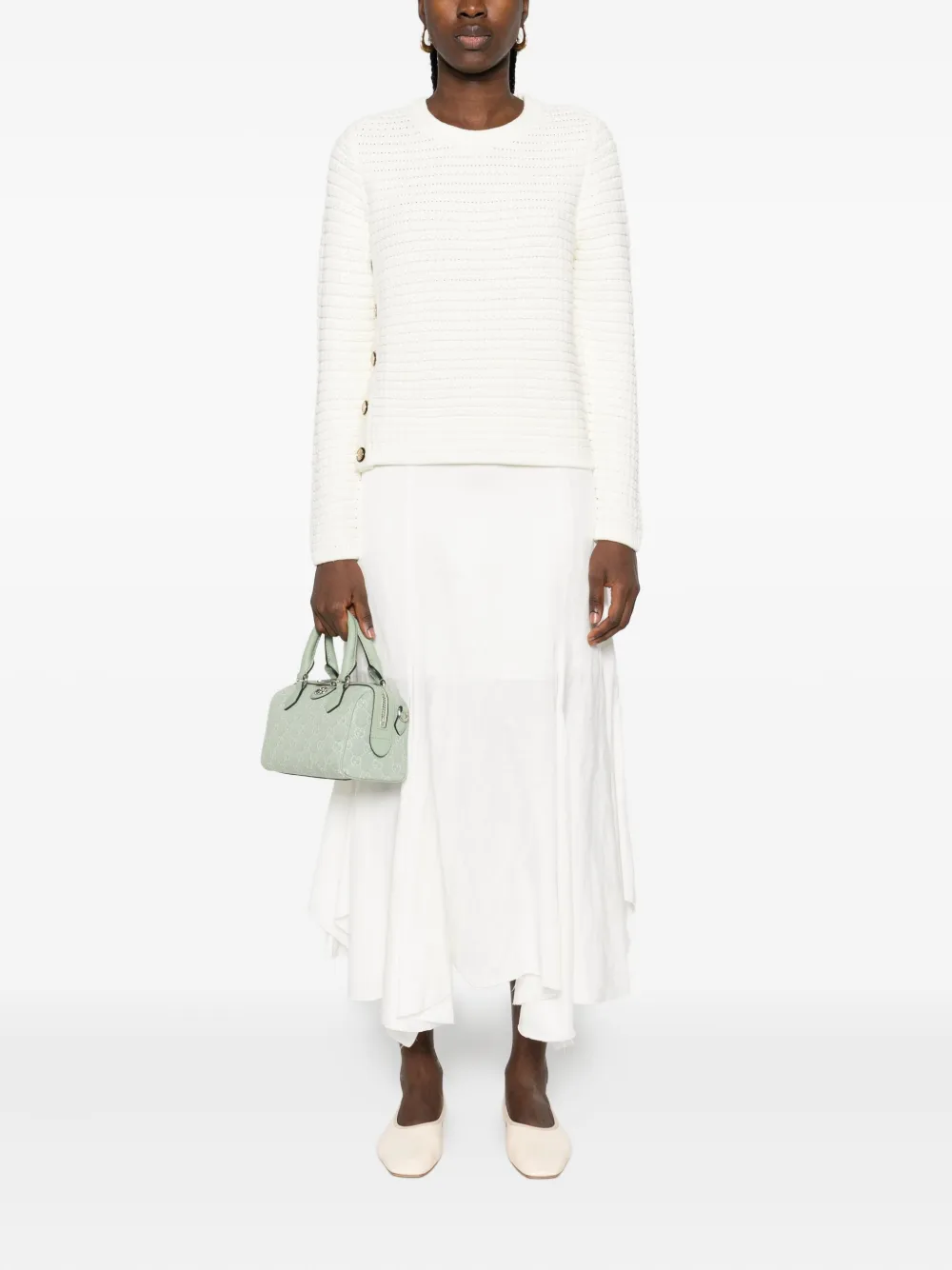 Ba&sh Gael Button-embellished Sweater In Neutral