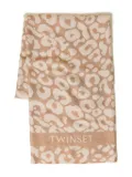 TWINSET leopard-print fringed scarf - Brown