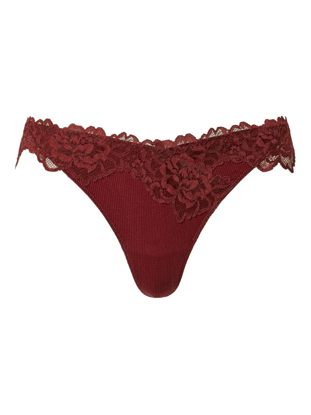 TWINSET tanga de encaje de canalé | rojo | Image 1