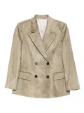 Peserico corduroy double-breasted blazer - Green