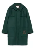 Fendi Kids hooded patch-pocket coat - Green