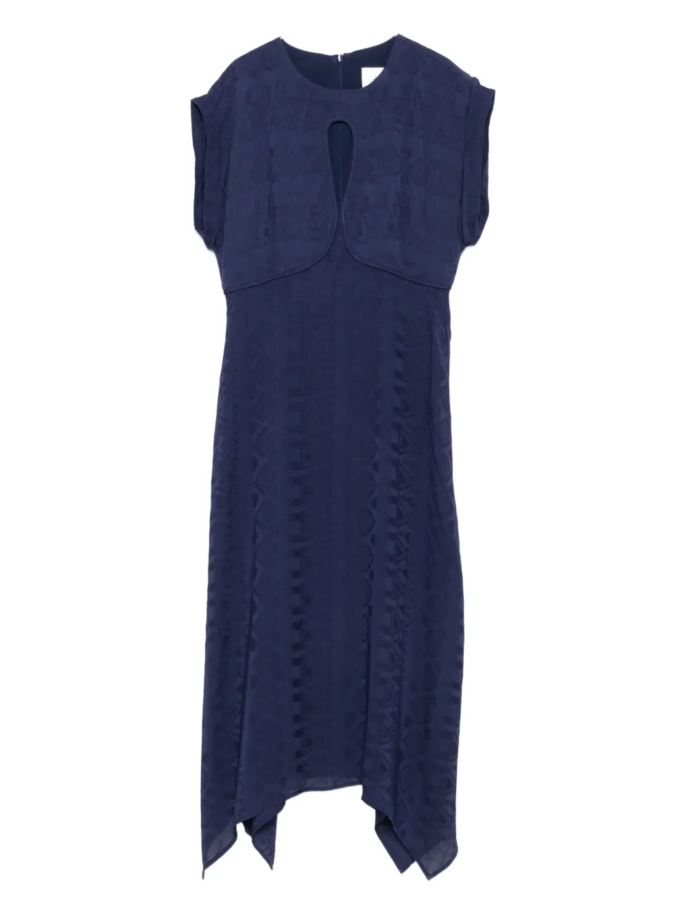 Ba&sh Inaia Asymmetric Midi Dress In Blue