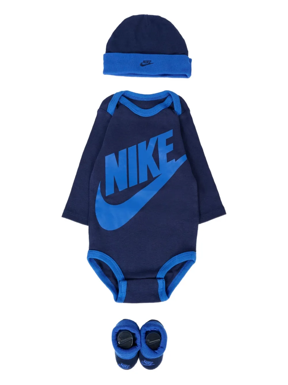 Nike Kids logo-applique babygrow set Blauw