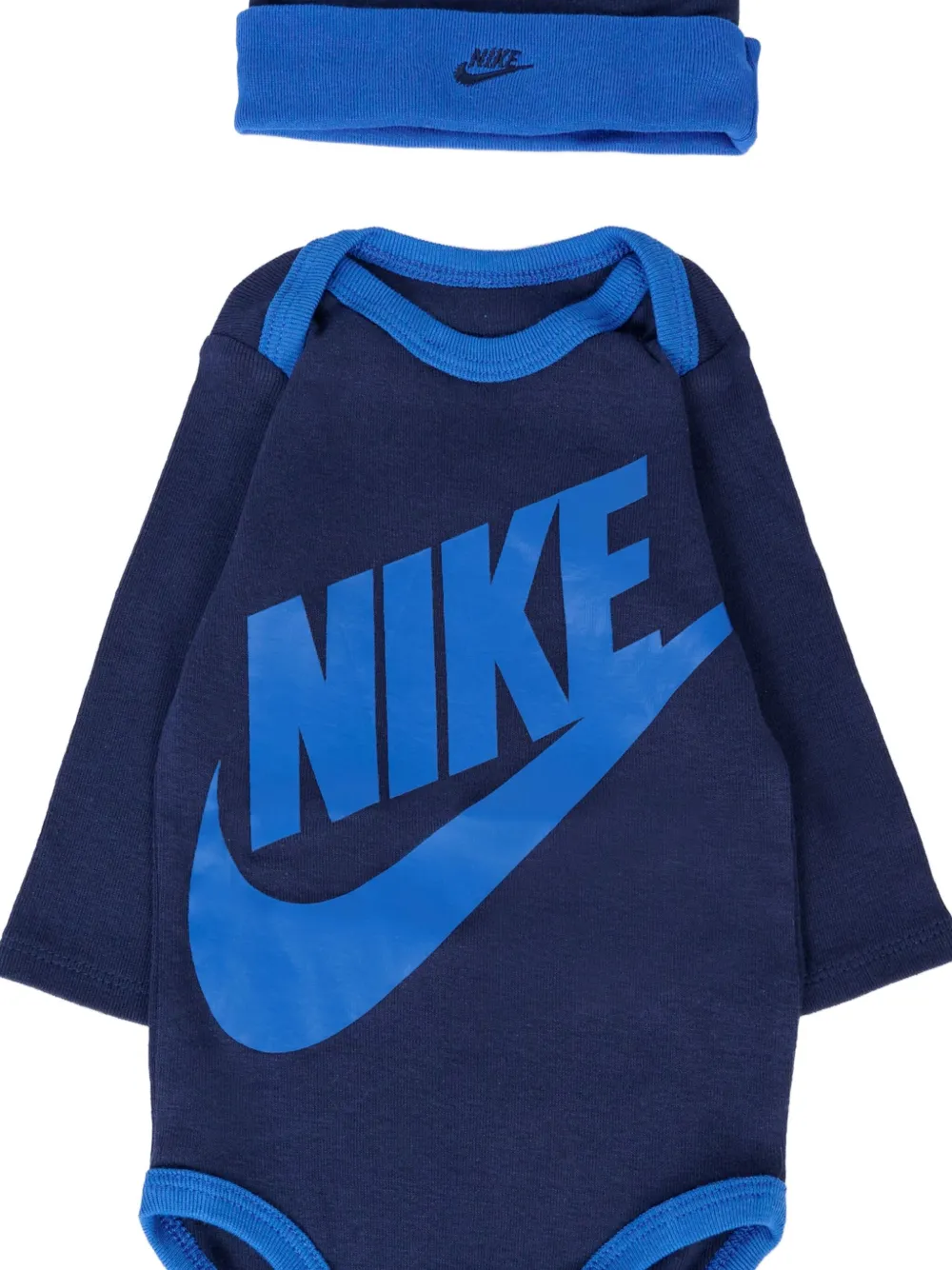 Nike Kids logo-applique babygrow set Blauw