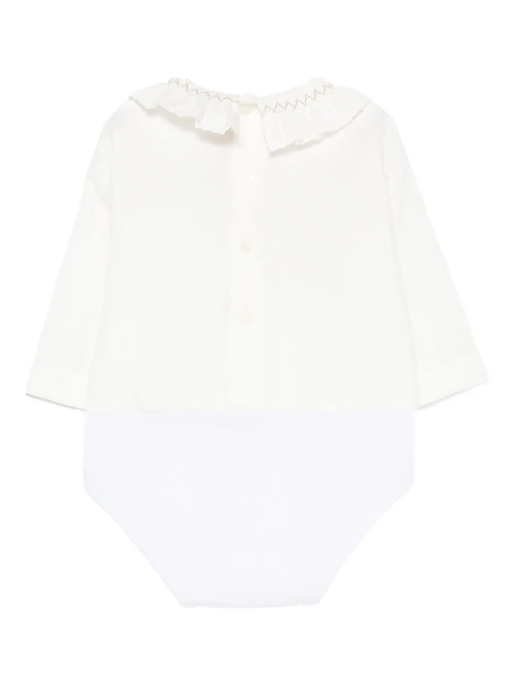 La Stupenderia ruffled-collar bodysuit - Wit