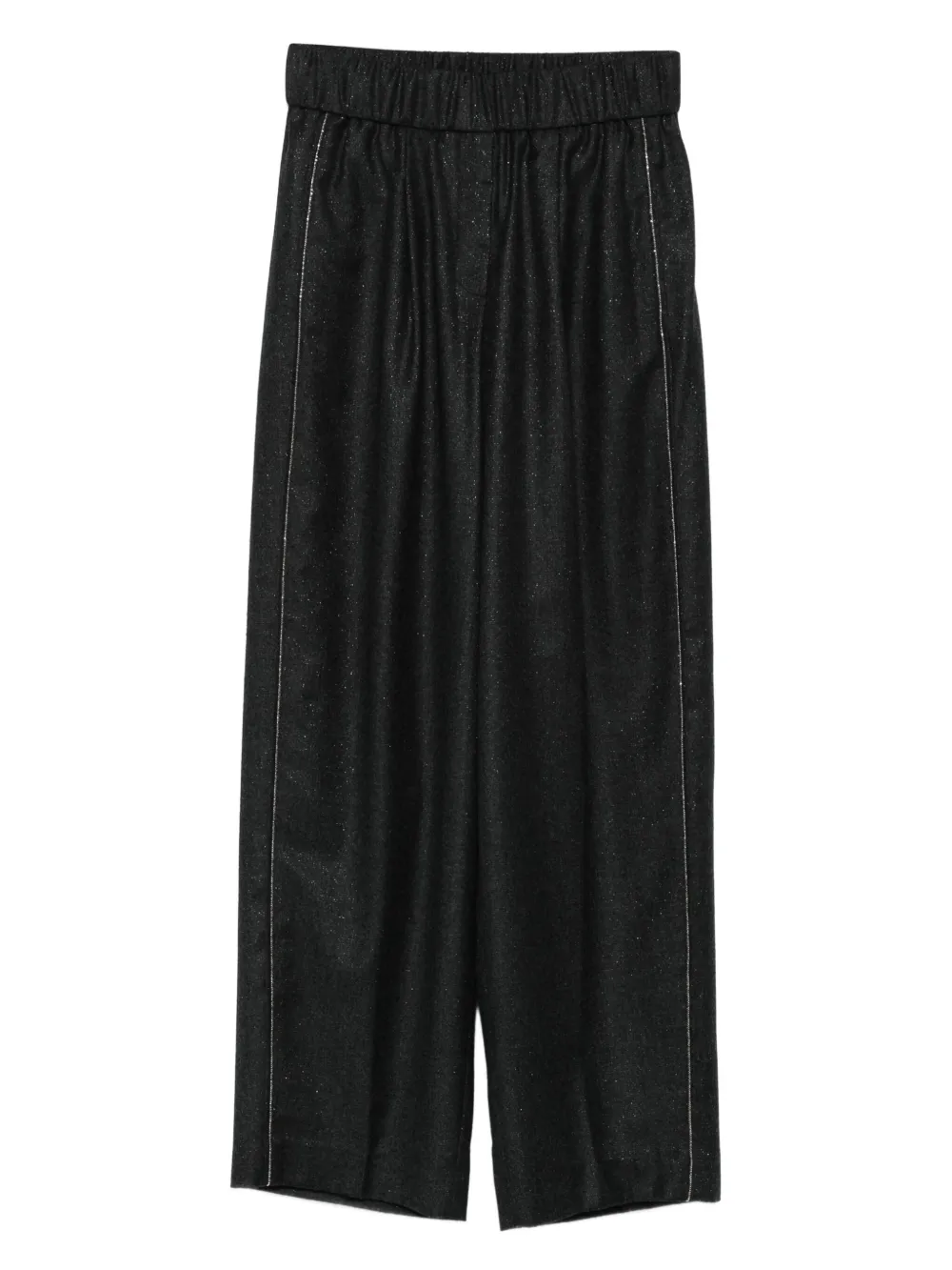 Peserico Side-stripe Trousers In Black