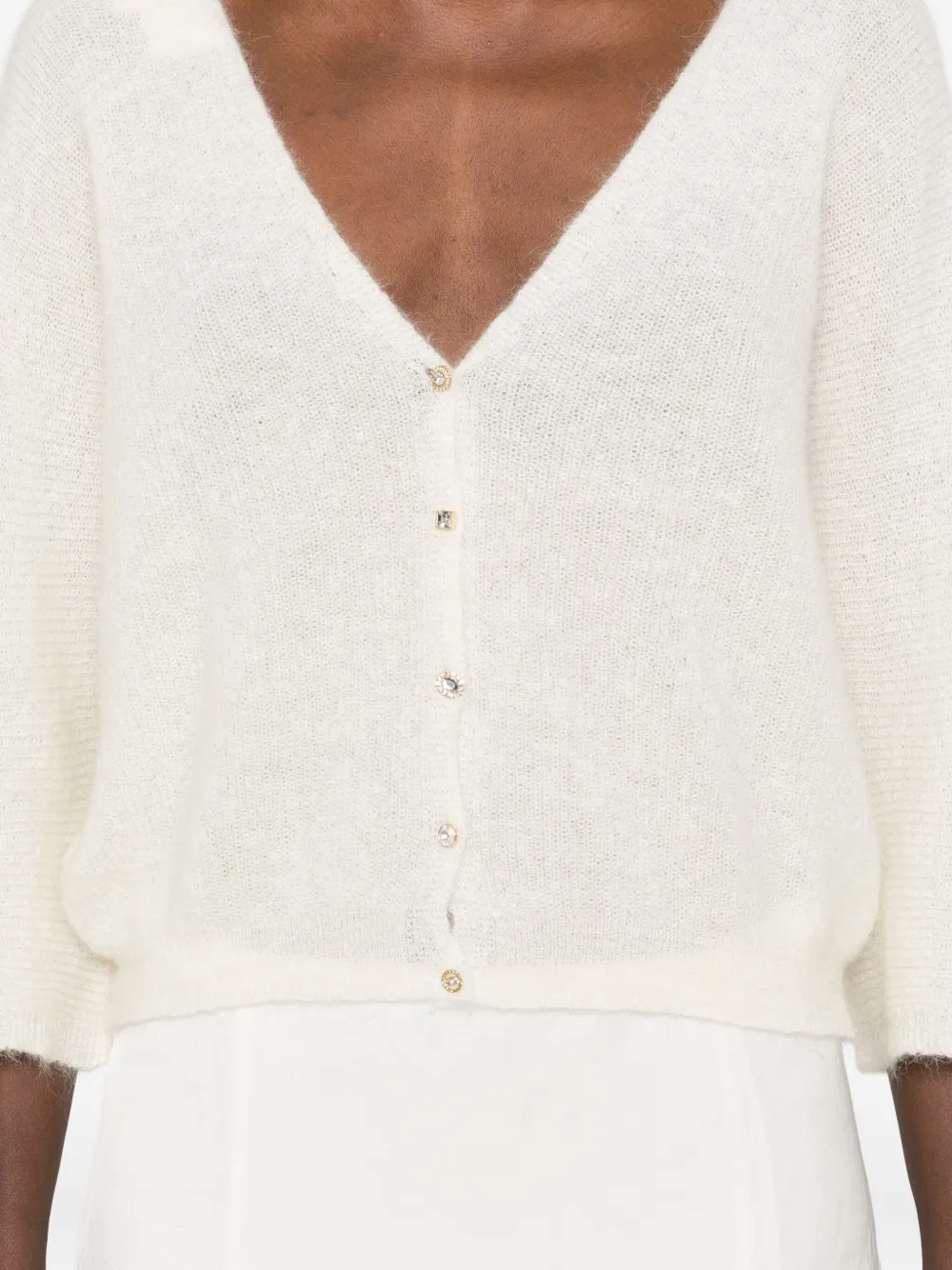 Ba&Sh Isaac vest met knopen Beige