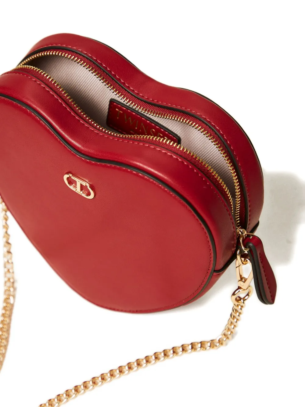 TWINSET Hartvormige tas met kettingbandje Rood
