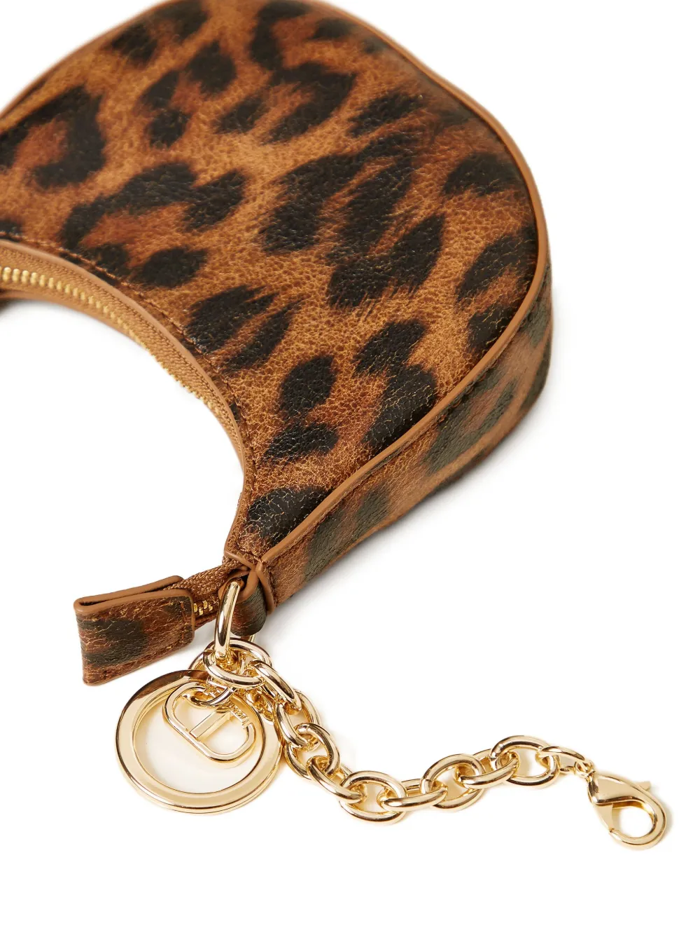 TWINSET Portemonnee met luipaardprint en ketting - Bruin