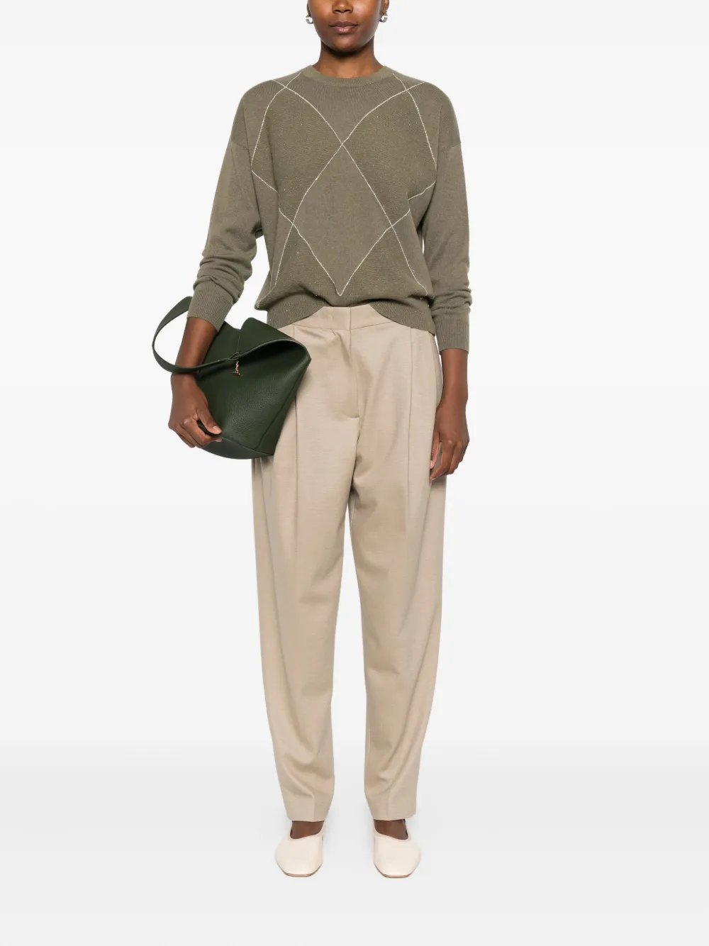 Peserico diamond-pattern sweater | Knitted Sweaters | Image 2