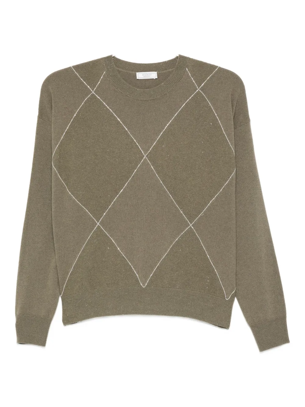 Peserico diamond-pattern sweater | Green | Image 1