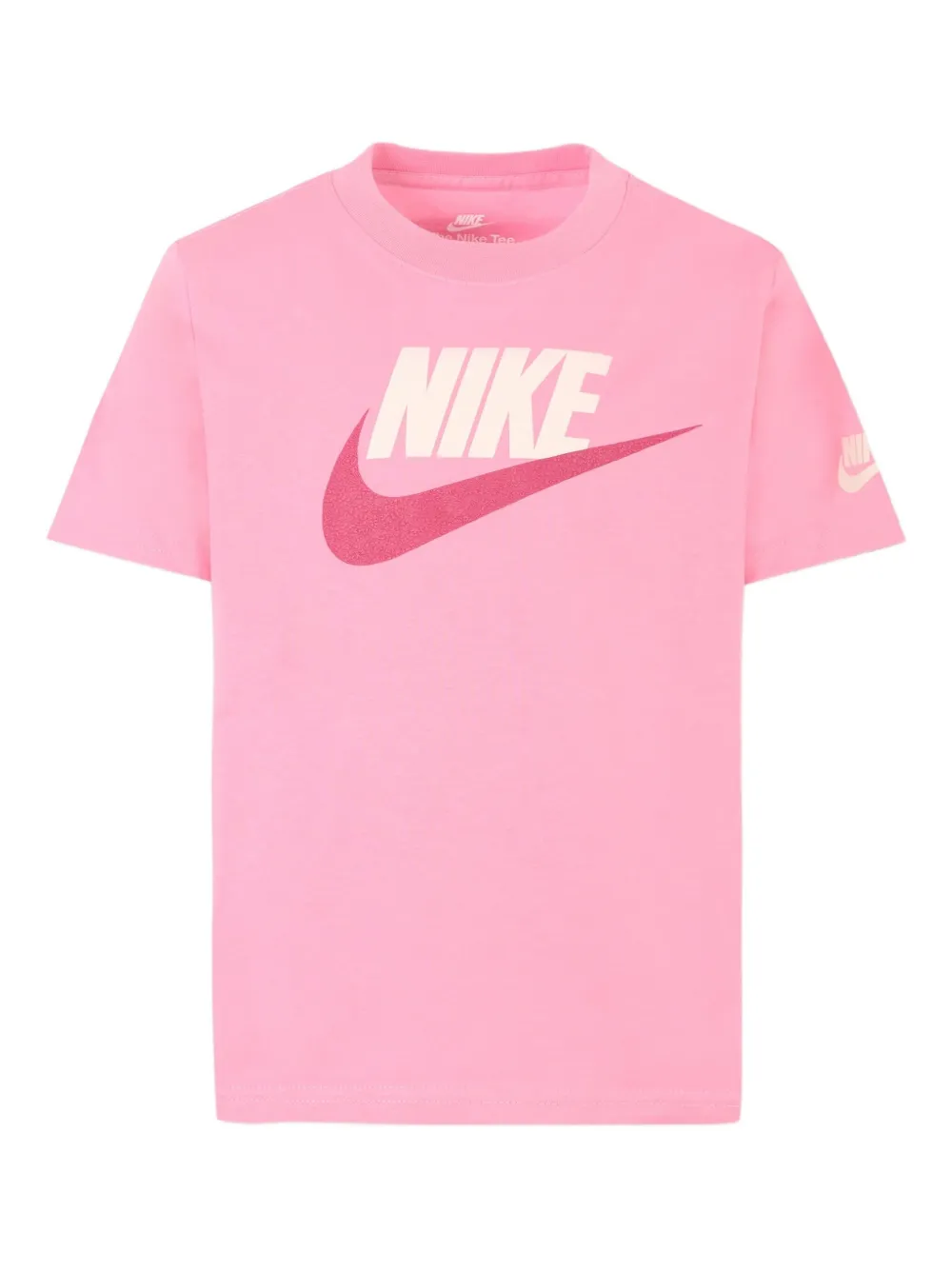 Nike Kids logo-print T-shirt Roze