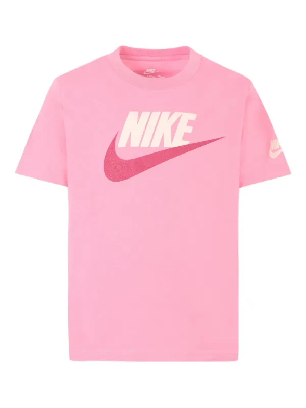 pink and white nike t shirt