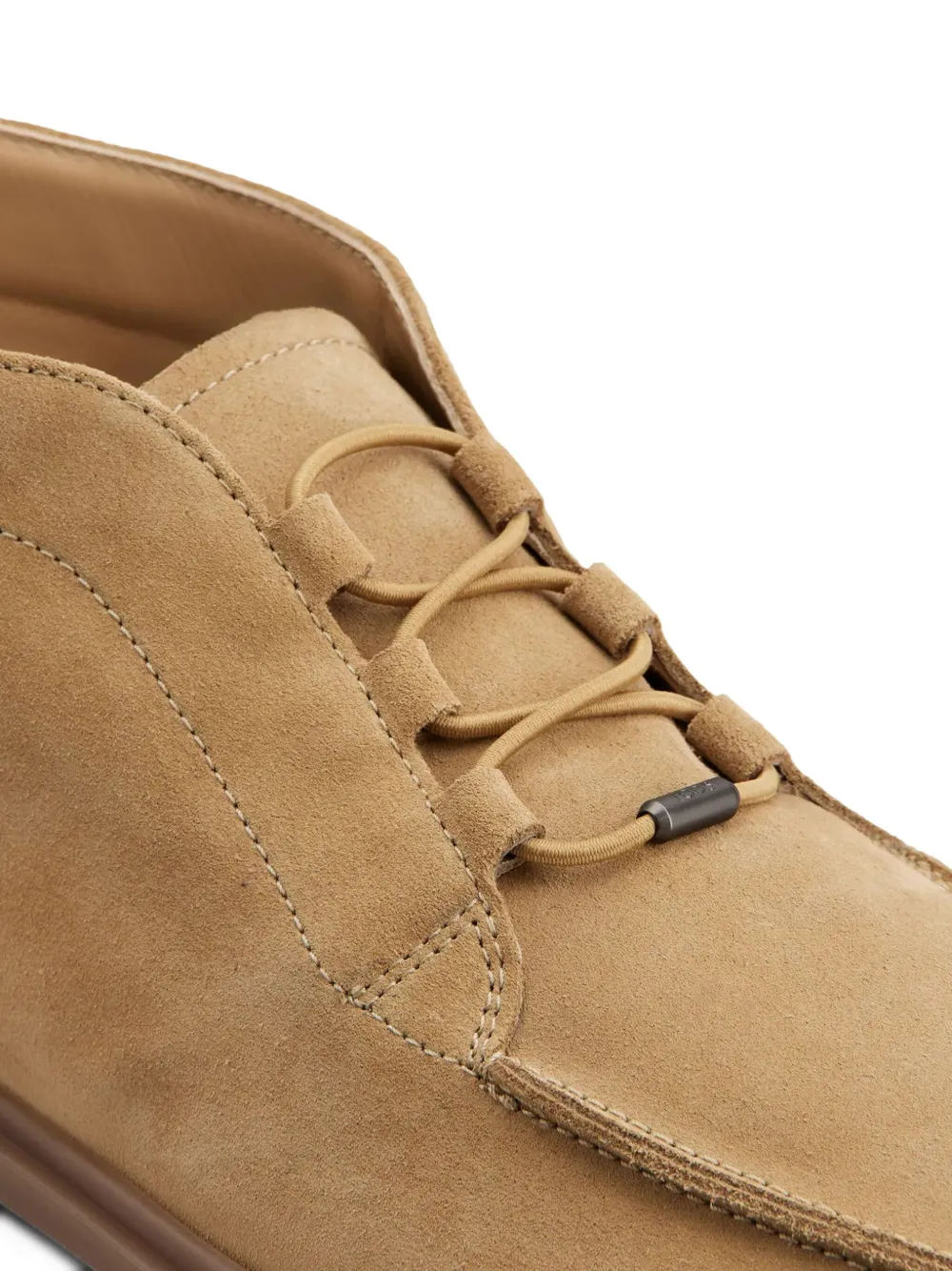 Tod's Suede Elastic-lace Desert Boots In Neutral