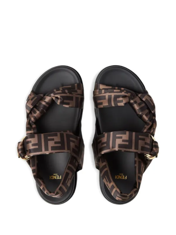 FENDI Feel FF Logo Sandals | Brown | FARFETCH FENDI Feel FF Logo Sandals | Brown | FARFETCH