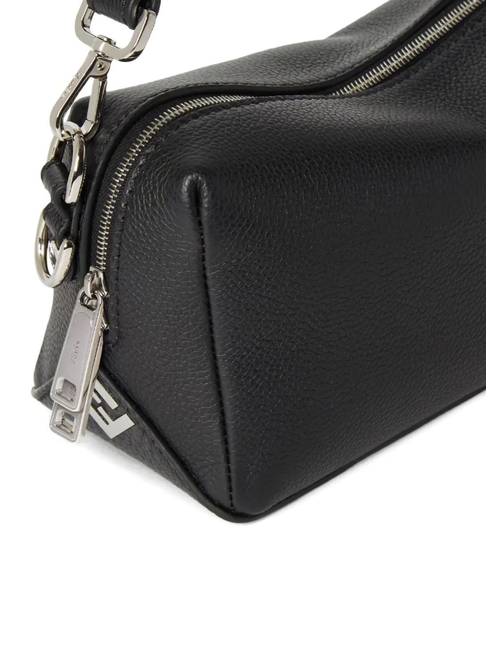 FENDI zip-fastening calfskin shoulder bag Zwart