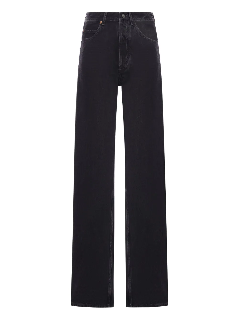 Saint Laurent V-waist wide-leg jeans Zwart