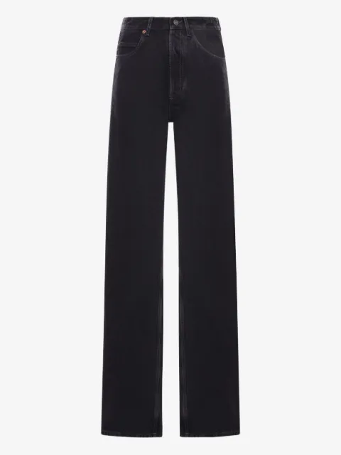 Saint Laurent jeans anchos con pretina V