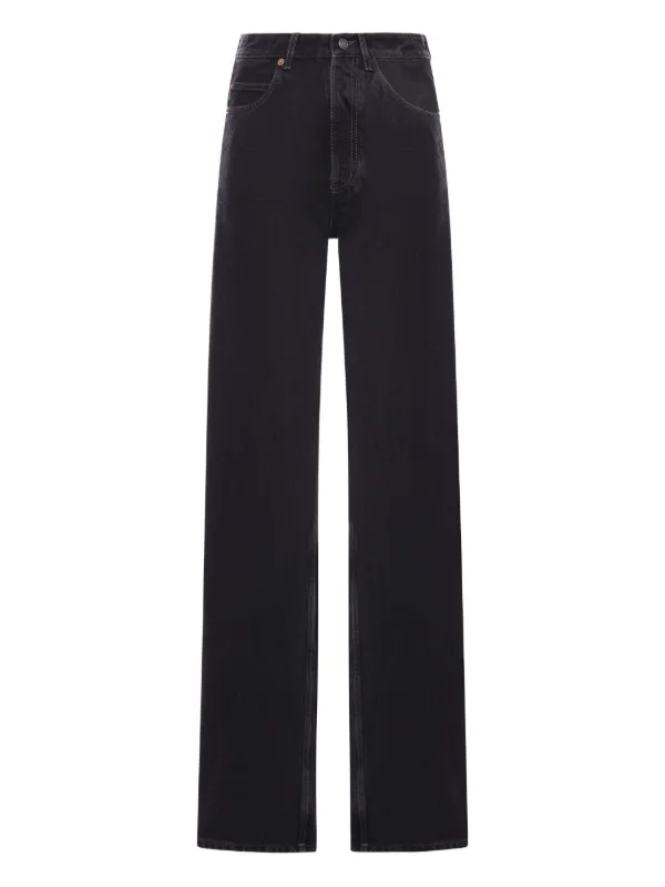 パンツ SAINT LAURENT coating denims black low-rise relaxed slim jeans in plain carbon black denim