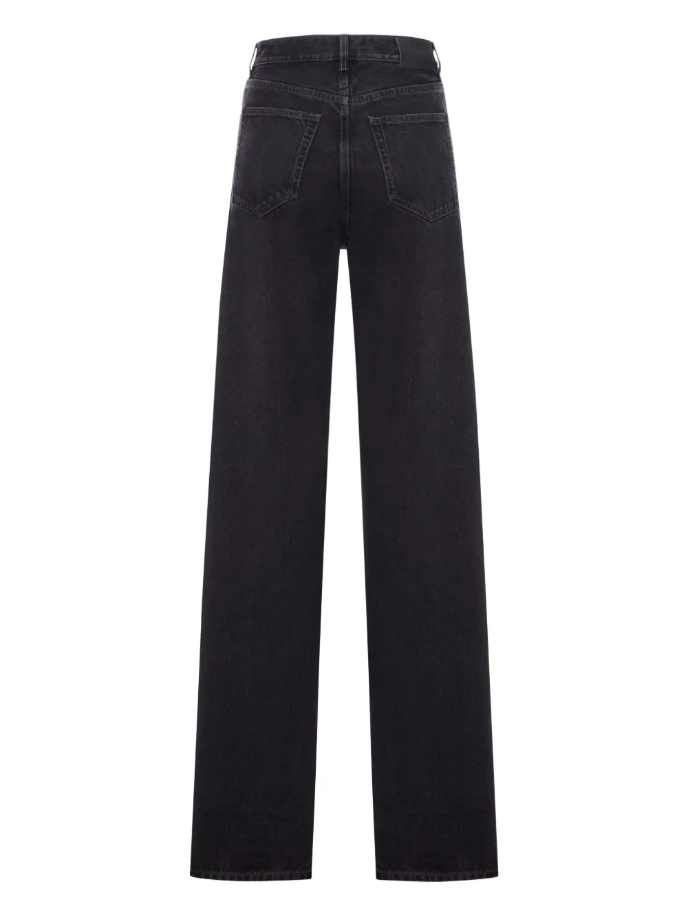 Saint Laurent V-waist wide-leg jeans - Zwart