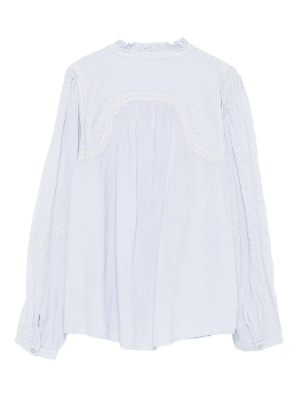 Ba&Sh Jaky embroidered ruffled blouse - Blauw