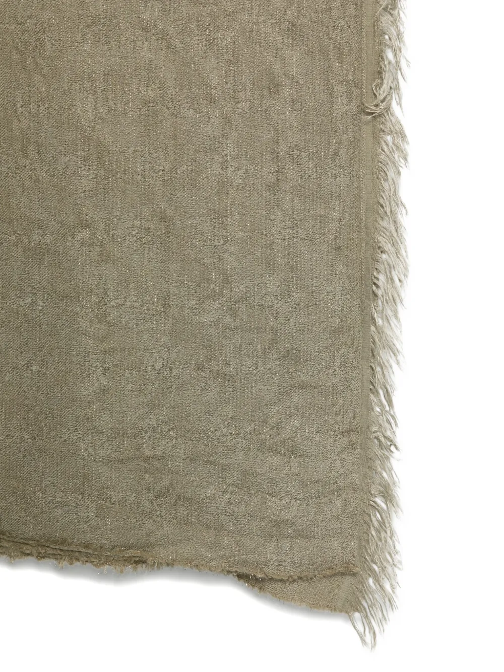 Peserico Metallic sjaal met franje - Groen