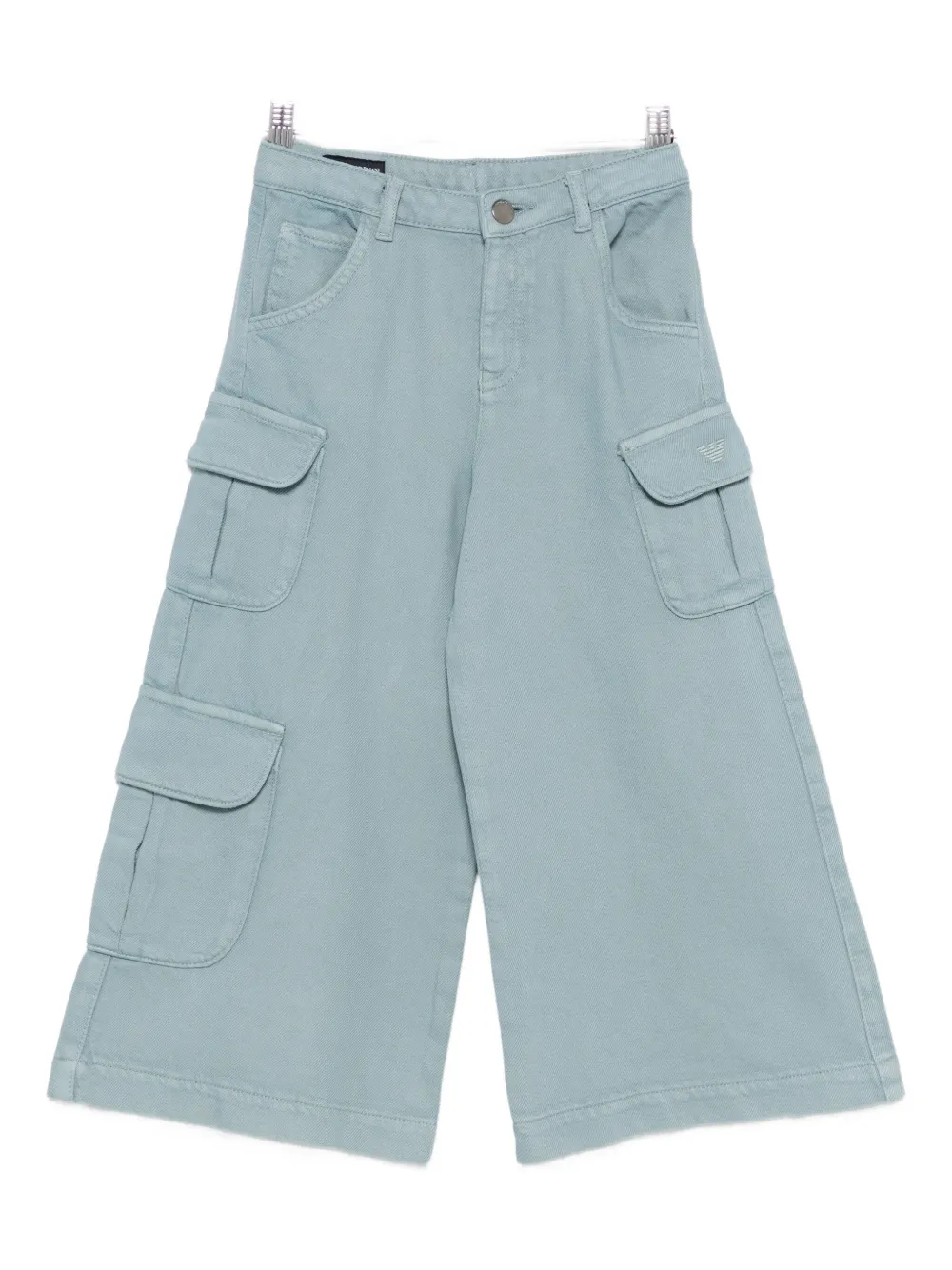 Emporio Ar i Kids cargo-pockets trousers Blauw