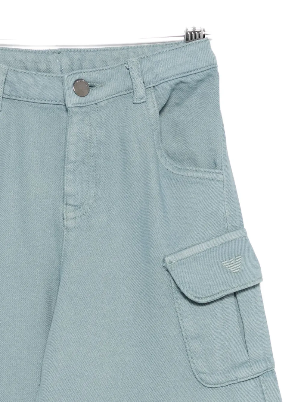 Emporio Armani Kids cargo-pockets trousers Blauw