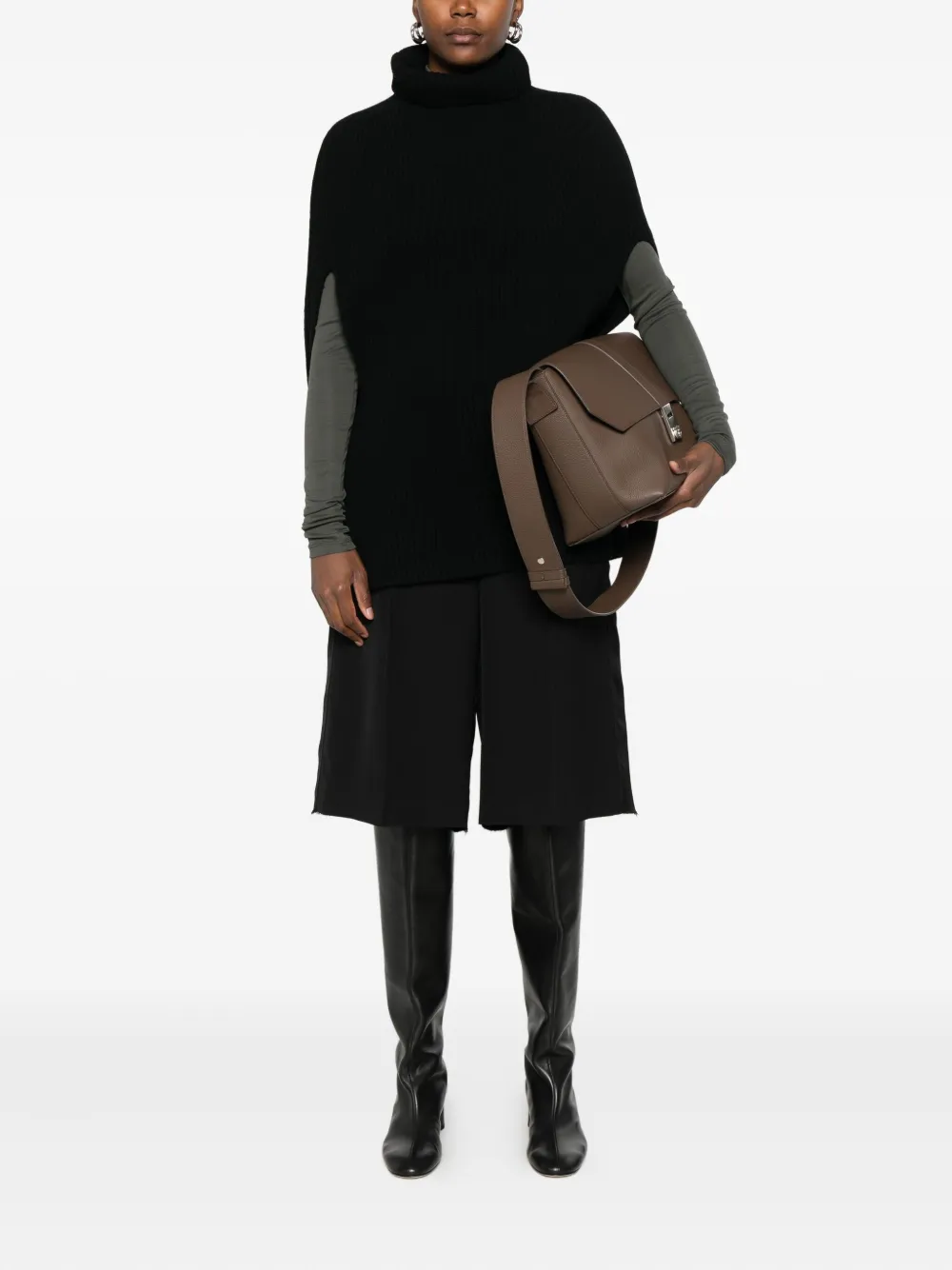 Jil Sander ribbed turtleneck cape | Capes | Image 2