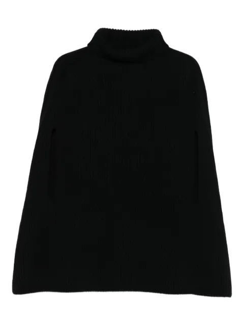 Jil Sander ribbed turtleneck cape