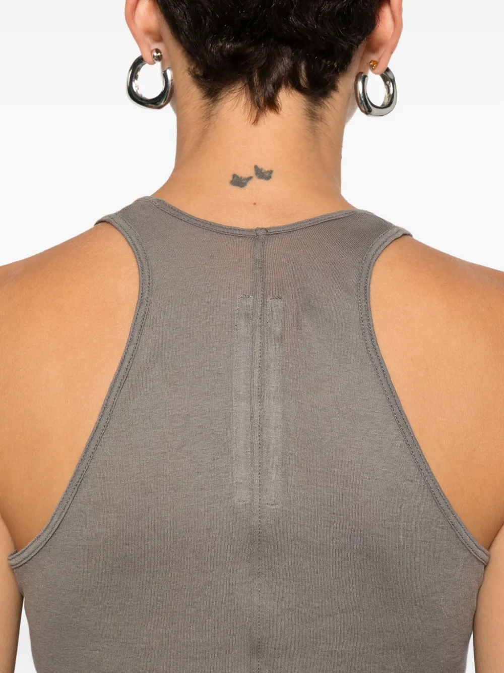 Rick Owens Asymmetric Tank Top In Brown