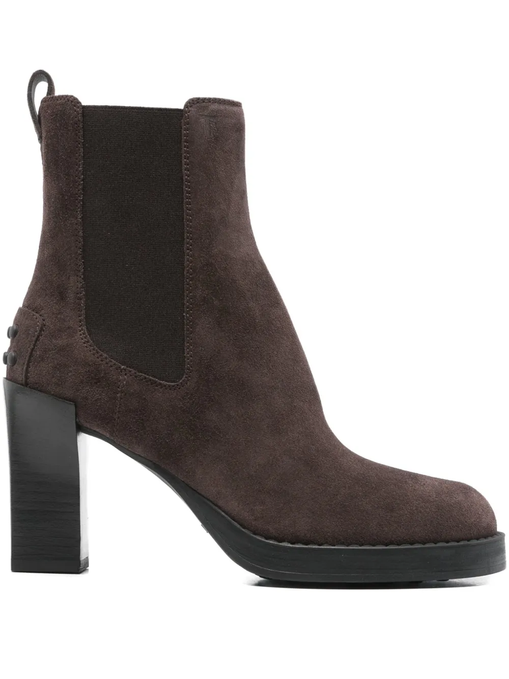 Tod's 80mm Block-heel Suede Boots In Brown
