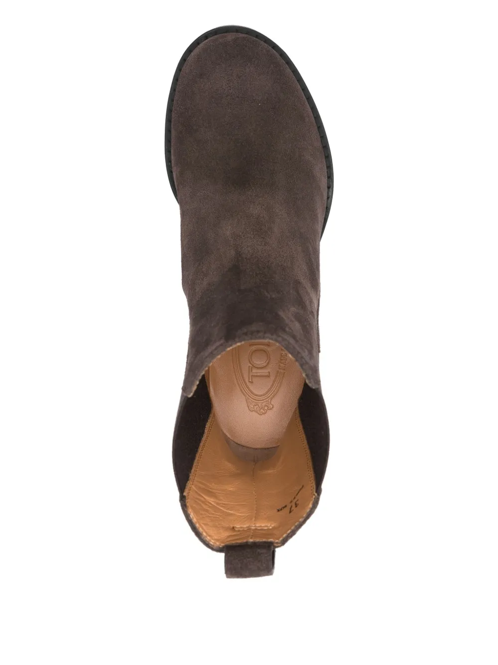 Tod's 80mm Block-heel Suede Boots In Brown