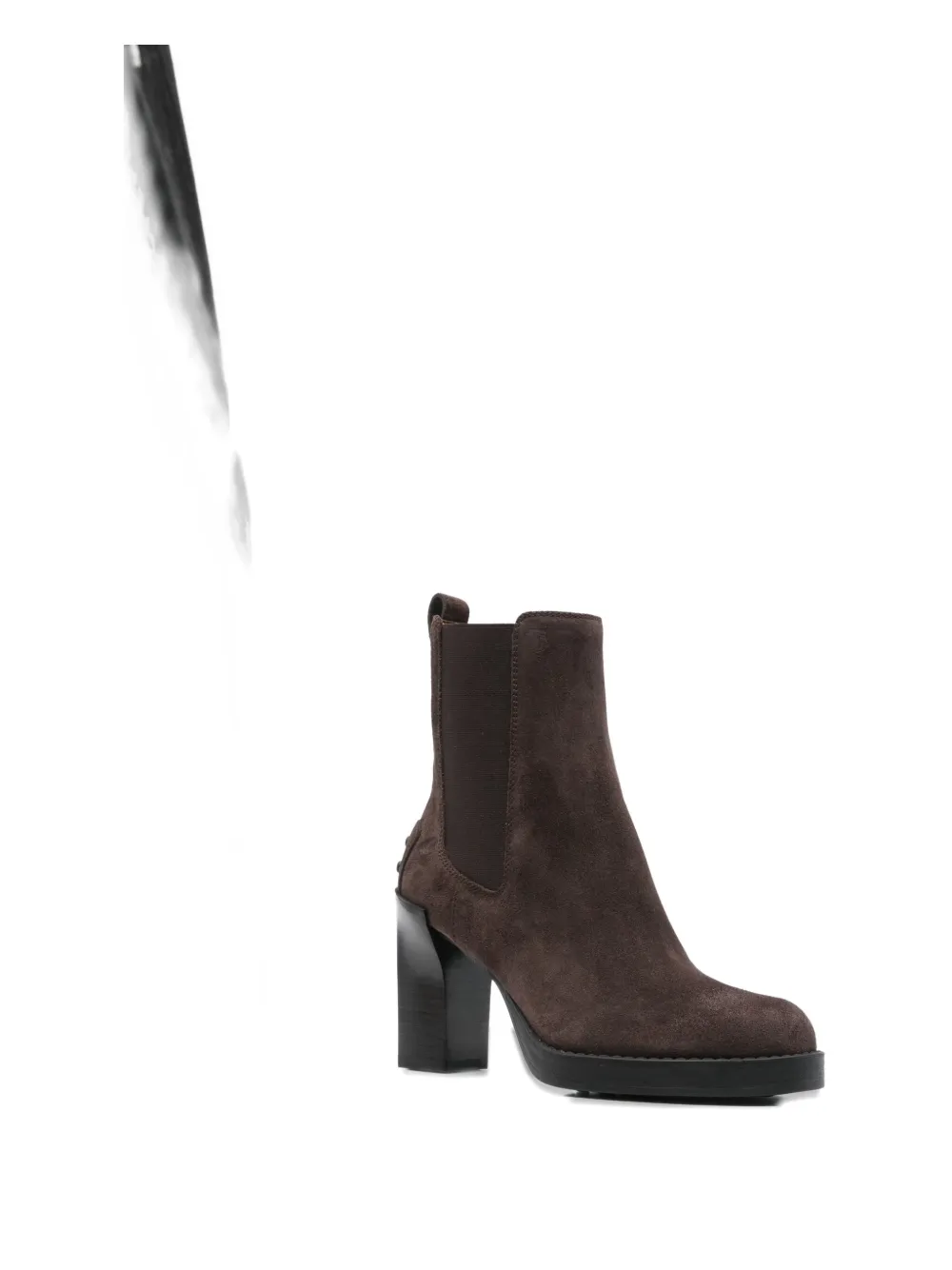 Tod's 80mm Block-heel Suede Boots In Brown