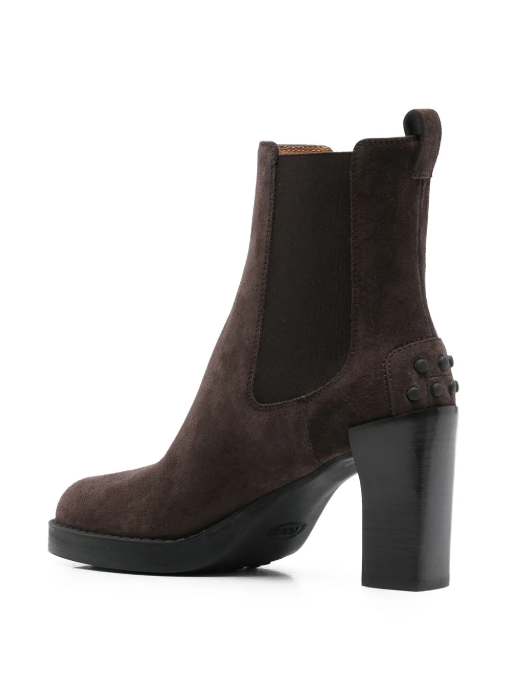 Tod's 80 mm suède laarzen met blokhak Bruin