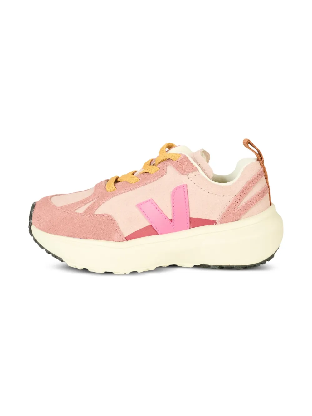 VEJA Kids leather V logo sneakers Pink