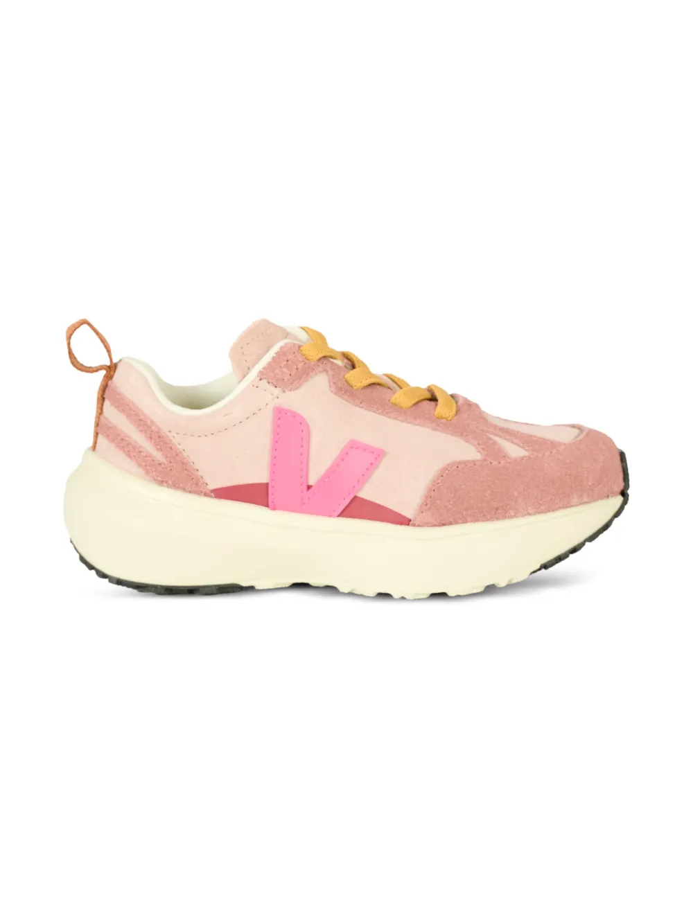 VEJA Kids leather V logo sneakers Pink