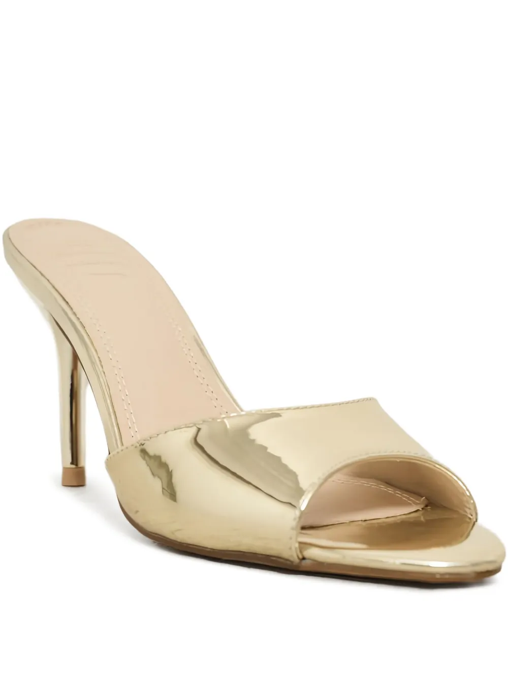 Twenty Four Haitch Open-toe Stiletto Heeled Sandals In Gold