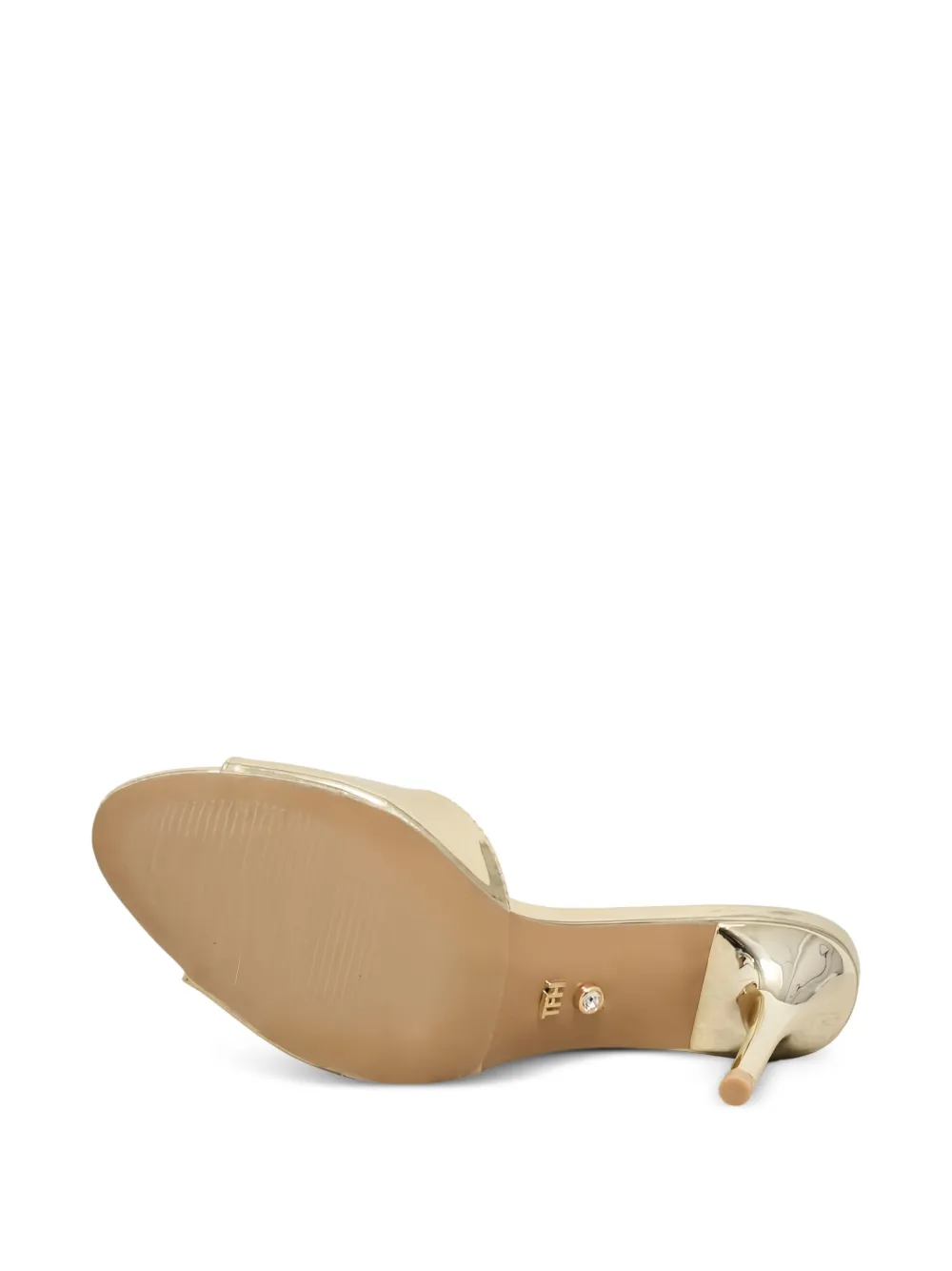 Twenty Four Haitch Open-toe Stiletto Heeled Sandals In Gold