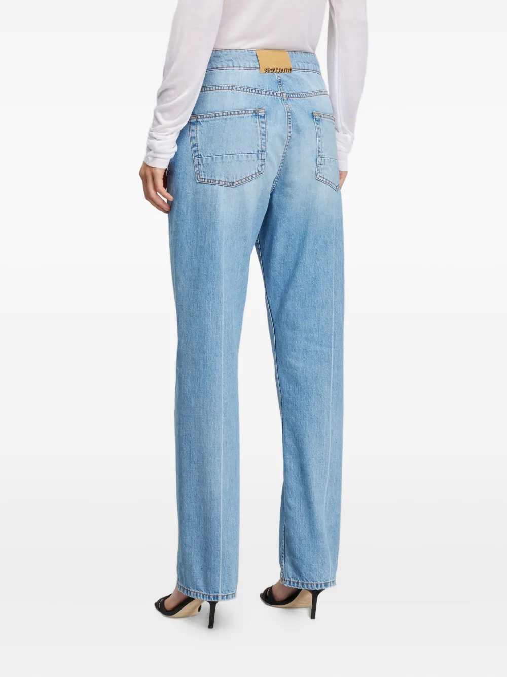 Semicouture Gemma cotton jeans - Blauw